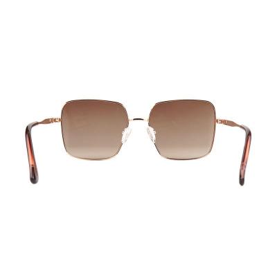 M11049 rose gold square metal sunglasses