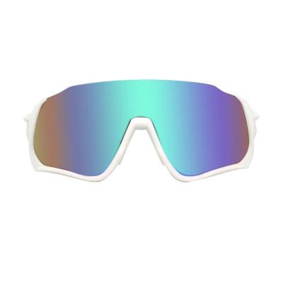 P10856 white shield pc/tr90 sunglasses