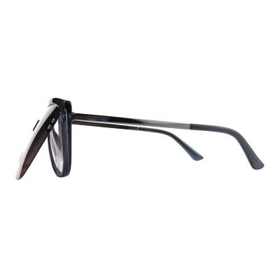 M11031 black cat eye metal sunglasses