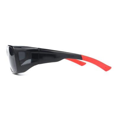 P10781 black square pc/tr90 sunglasses