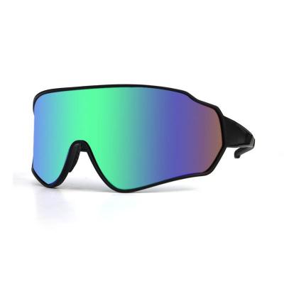 P10855 black shield pc/tr90 sunglasses