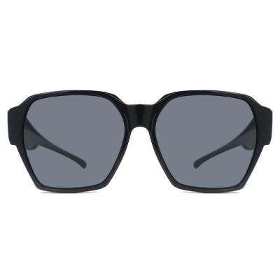 P10782 black geometric pc/tr90 sunglasses