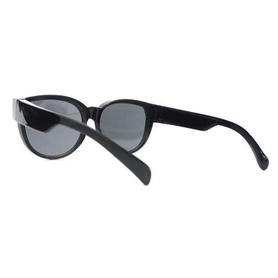 P10777 black round pc/tr90 sunglasses