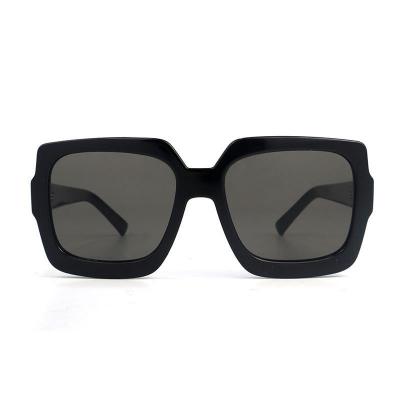 P10802 black square pc/tr90 sunglasses