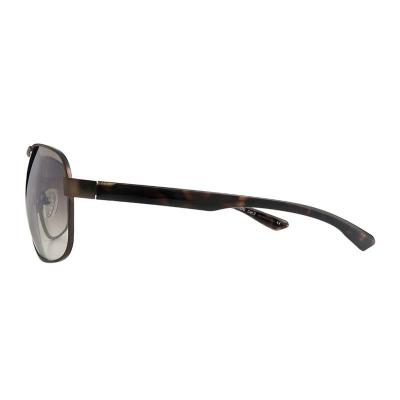 M11047 dark bronze/gunmetal brown aviator metal sunglasses