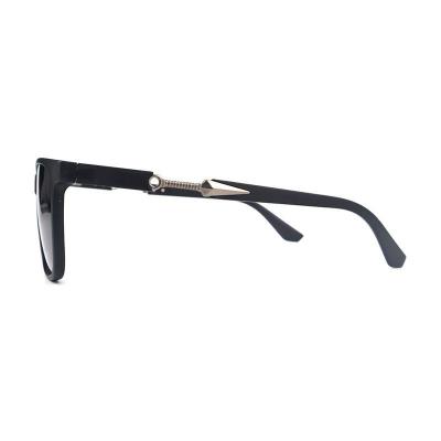 P10787 matte black wayfarer pc/tr90 sunglasses