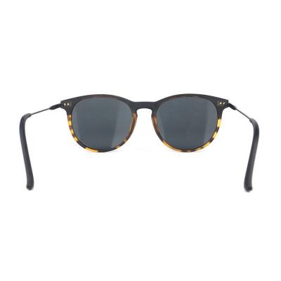 P10800 black/tortoiseshell round pc/tr90 sunglasses
